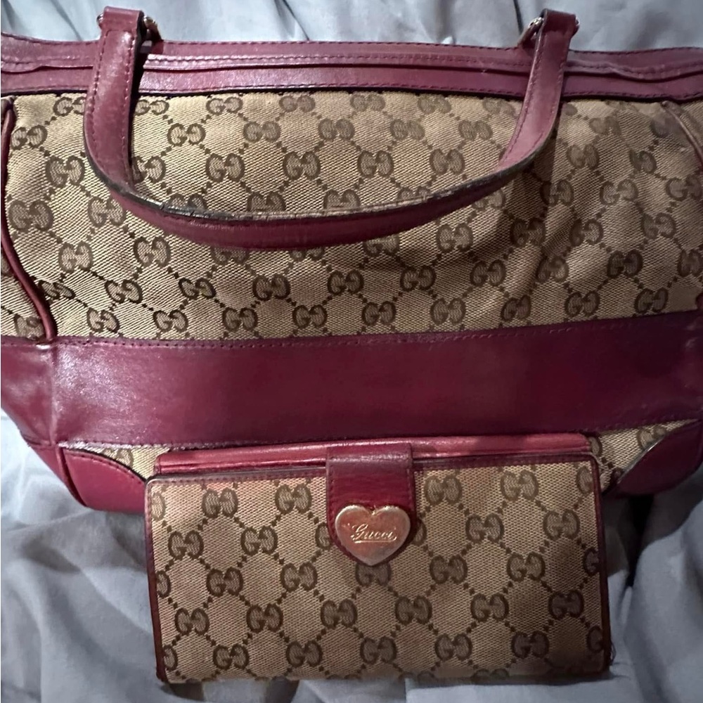 Gucci Brown and Pink Women's Bag